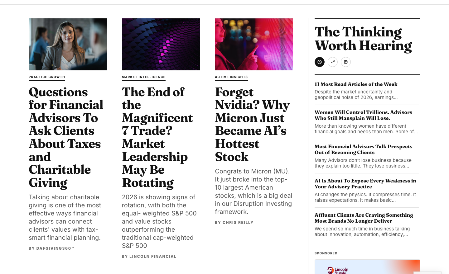 PowerAdvice homepage editorial modules