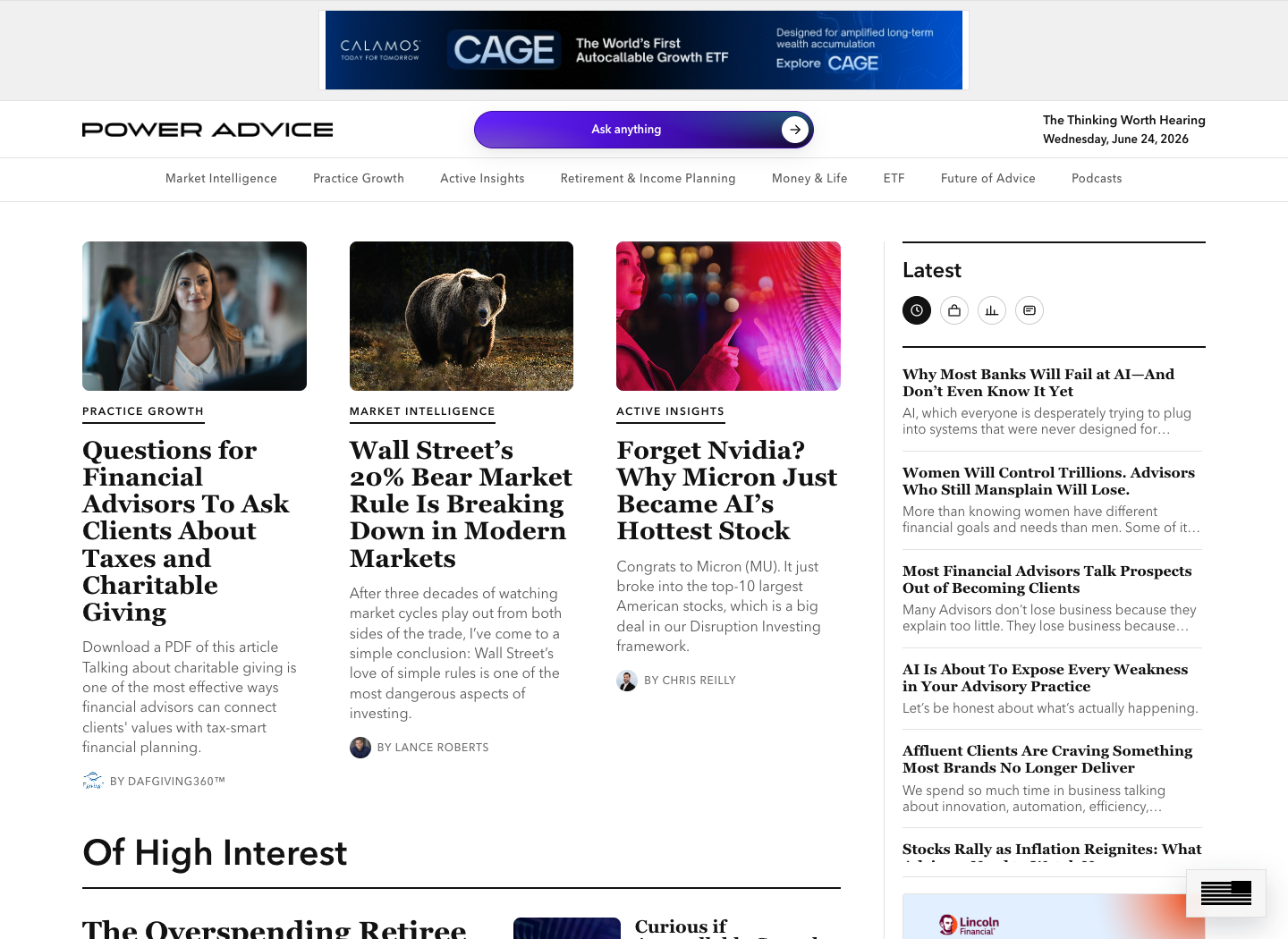 PowerAdvice homepage